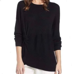 Something Navy Black Knot Detail Pullover